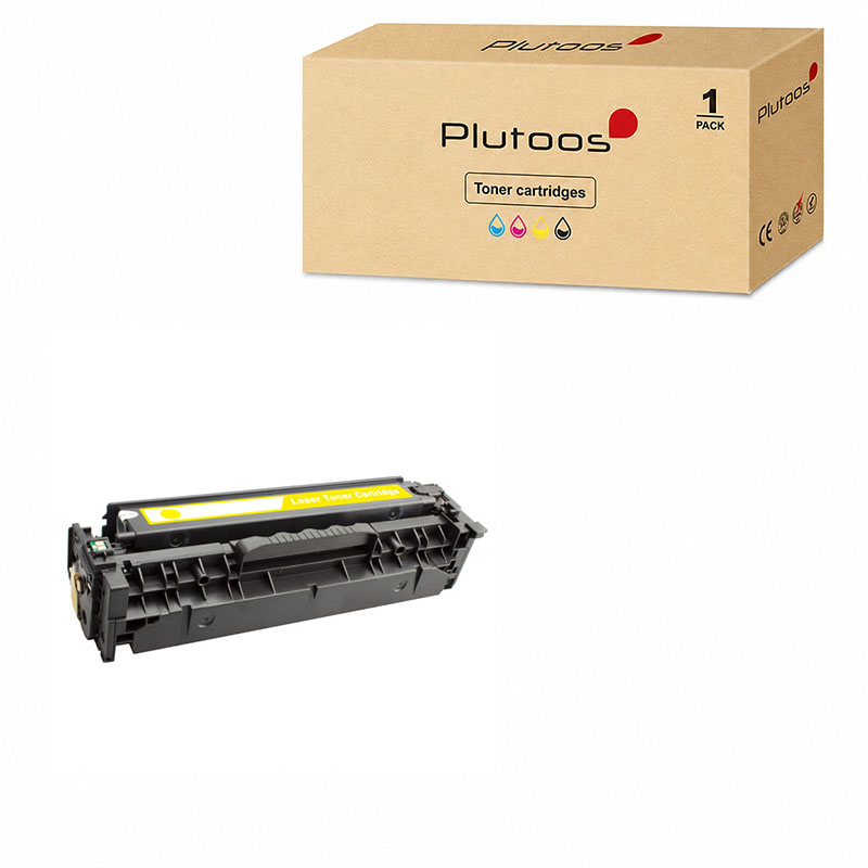 Plutoos 312A CF382A Toner Yellow with Chip – Compatible with HP M476dn M476dw M476nw M476, ca. 2’700 pages