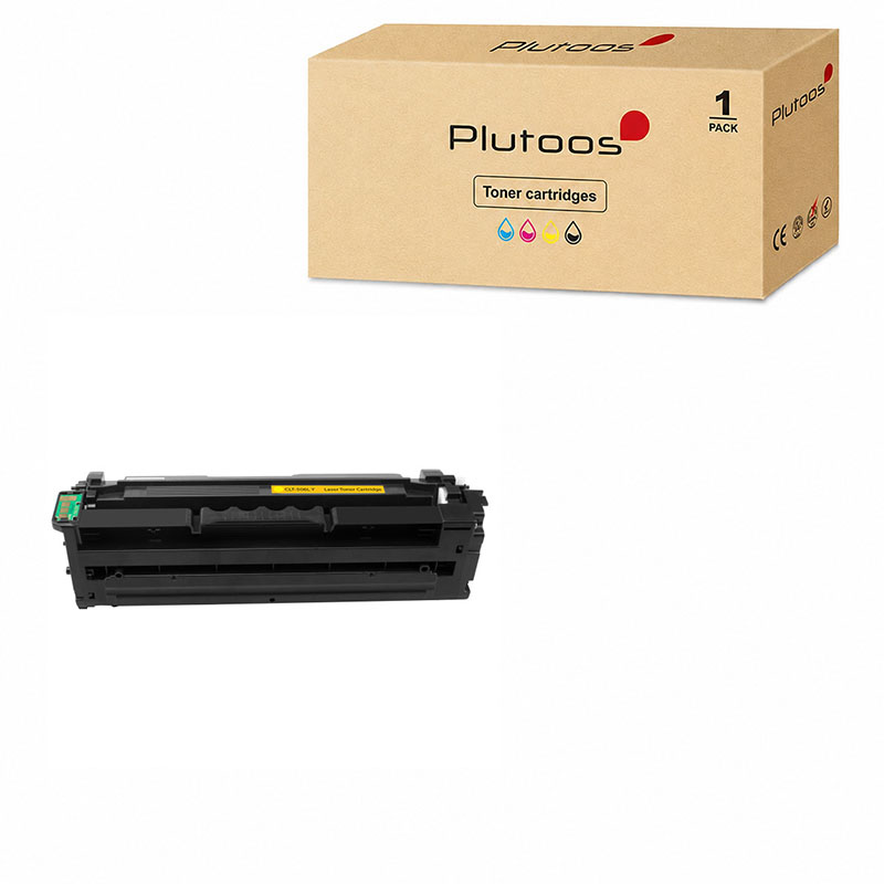 Plutoos CLT-506 Toner Gelb mit Chip – Kompatibel mit Samsung CLT-506, Samsung CLT-Y506L, 3500 Seiten
