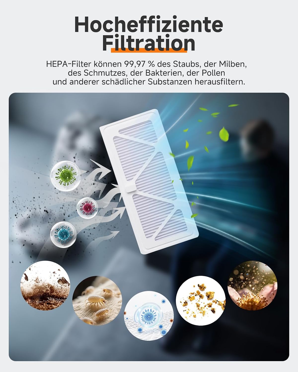 Plutoos HEPA-Filter für DJI Romo A, Romo P & Romo S – waschbar, 2 Stück