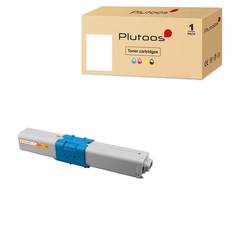 Plutoos C332 Yellow Toner – Compatible with Oki C332, Oki 46508709, 3000 Pages