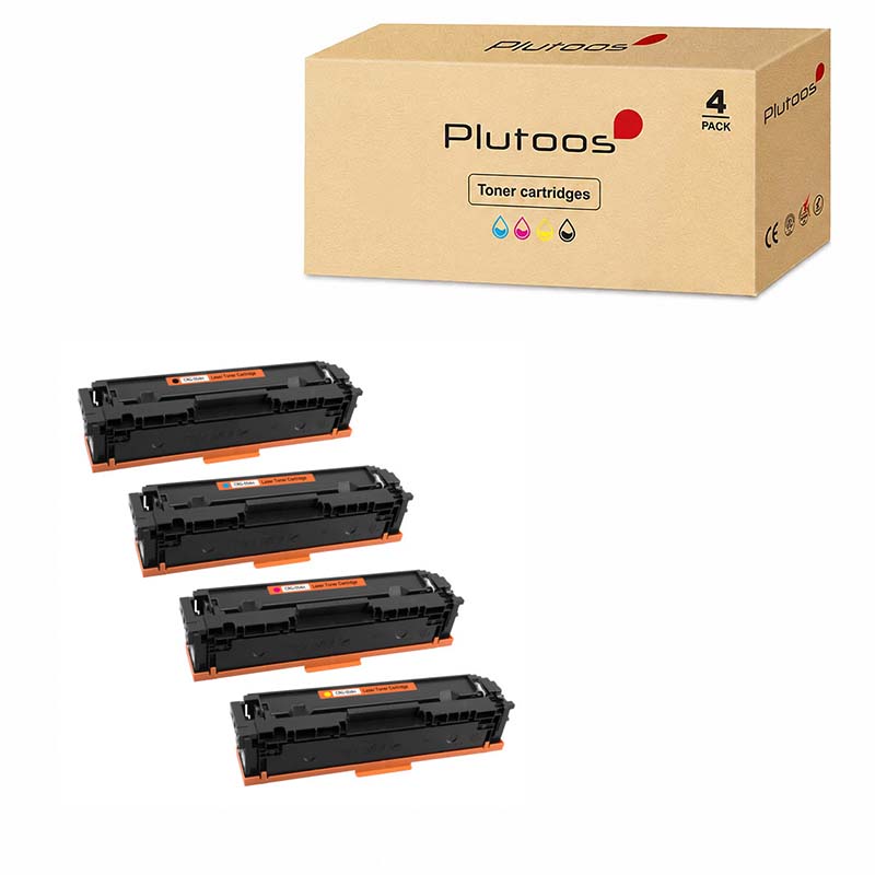 Plutoos CRG-054H Toner Multipack 4er-Set BK+C+M+Y für LBP621Cw LBP623Cdw MF641Cw MF643Cdw, ca. 10’000 Seiten gesamt