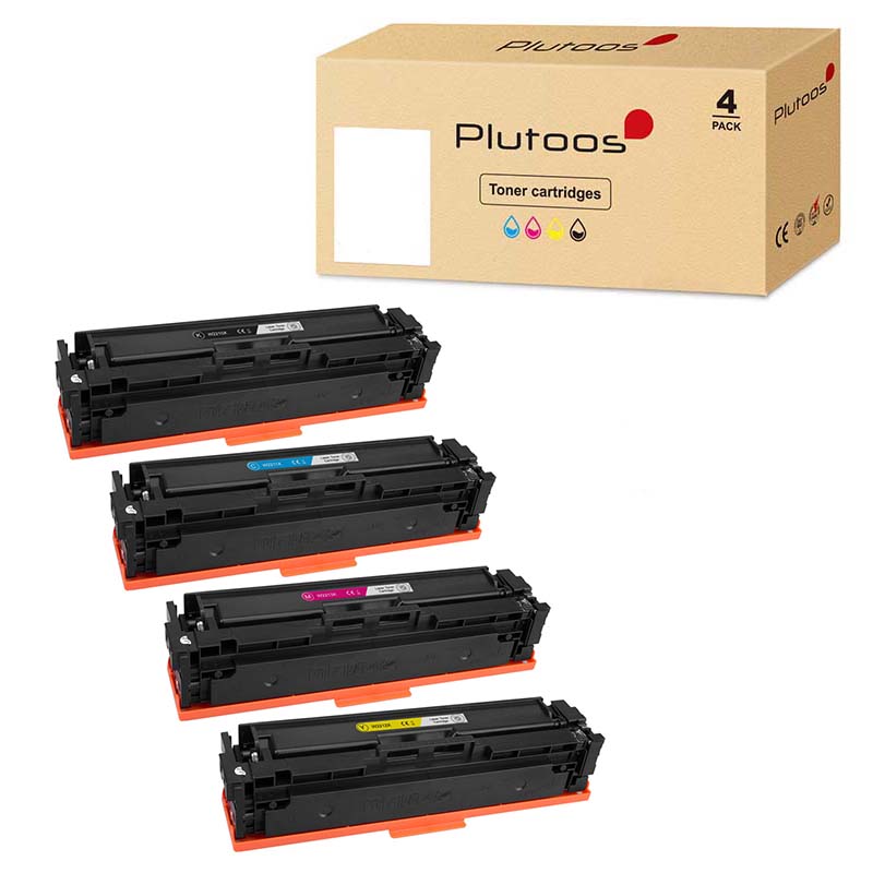 Plutoos 207X Multipack – Kompatibel mit HP 207X, HP W2210X W2211X W2212X W2213X, 4er-Set BCMY, 10500 Seiten gesamt