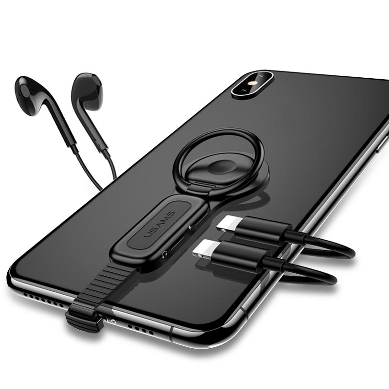 Plutoos iPhone Lightning Audio mit Lightning Charge mit Ringhalterung - Gaming-Adapter