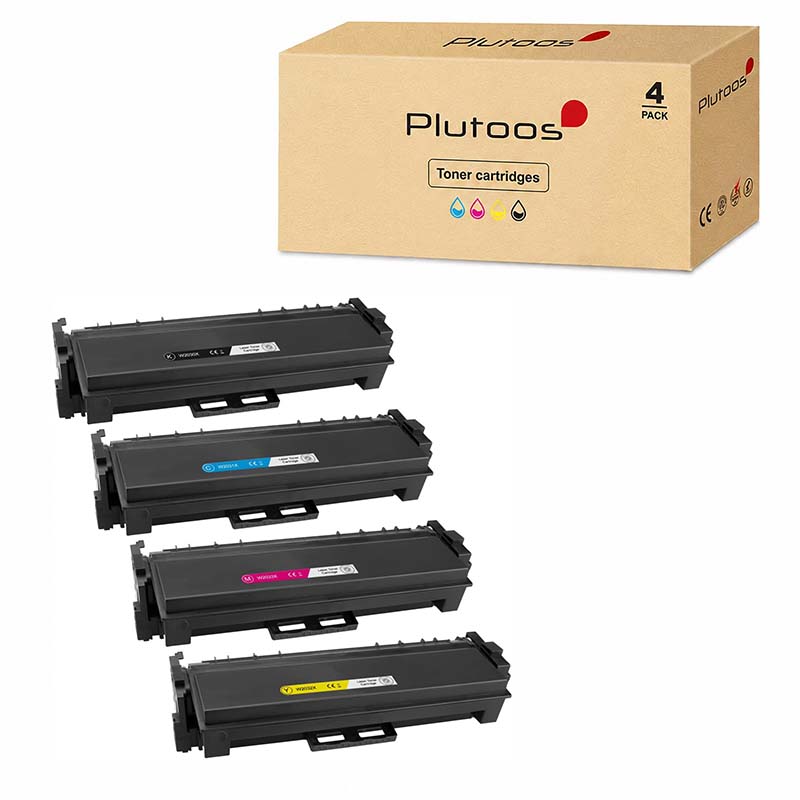 Plutoos 415X Multipack 4er-Set Kompatibel mit HP 415X BK+C+M+Y (W2030X+W2031X+W2032X+W2033X) 25 500 Seiten gesamt