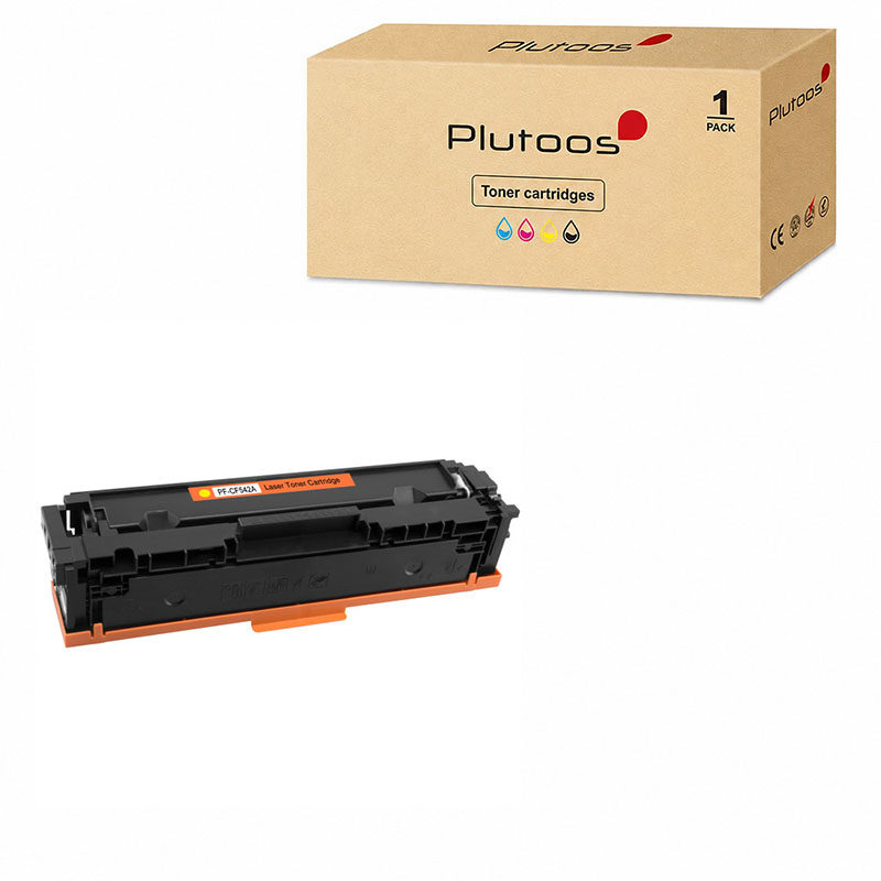 Plutoos 203A CF542A Toner Yellow with Chip – Compatible with HP M254dw M254nw M281fdn M281fdw, ca. 1’300 pages