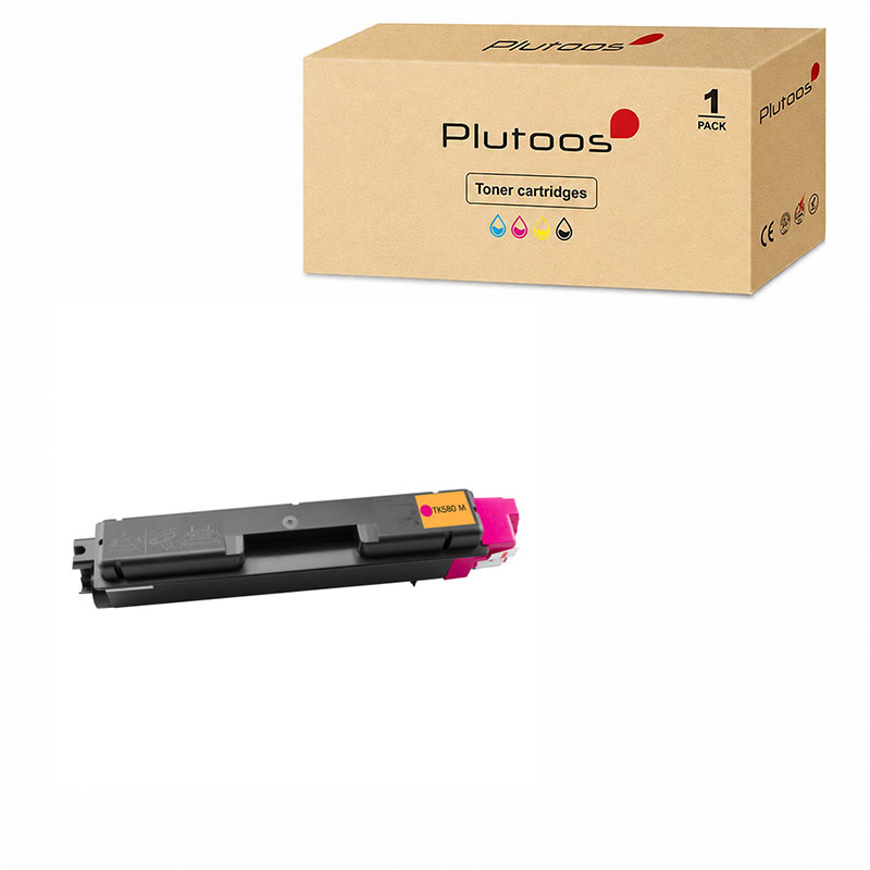 Plutoos TK-580 Toner Magenta with Chip – Compatible with Kyocera TK-580, 2800 pages