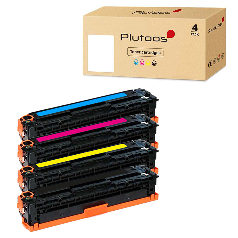 Plutoos 131 Multipack – Kompatibel mit HP 131, HP CF211A CF213A CF212A, 4er-Set BCMY, 7800 Seiten gesamt