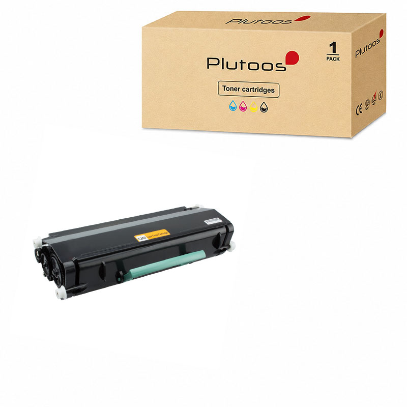 Plutoos E260 Toner Noir avec puce – Compatible avec Lexmark E260, Lexmark E260A11E, 3500 pages
