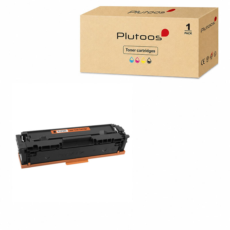 Plutoos 203X CF540X Toner Black with Chip – Compatible with HP M254dw M254nw M281fdn M281fdw, ca. 3’200 pages