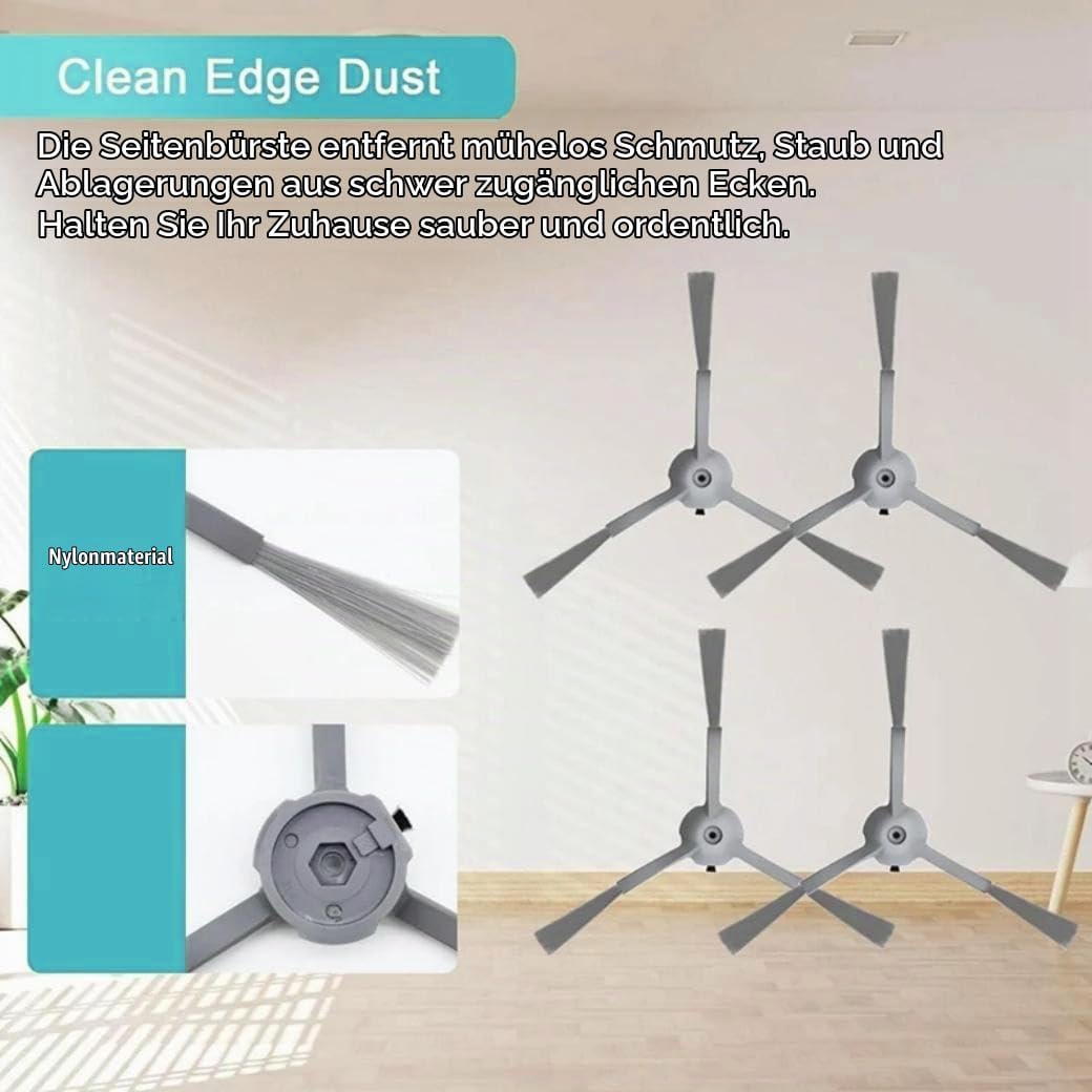 Plutoos Seitenbürsten für Eufy L60 Hybrid SES, L60 Hybrid, L60 SES, L50 SES & G50 Hybrid – waschbar, 2 Stück