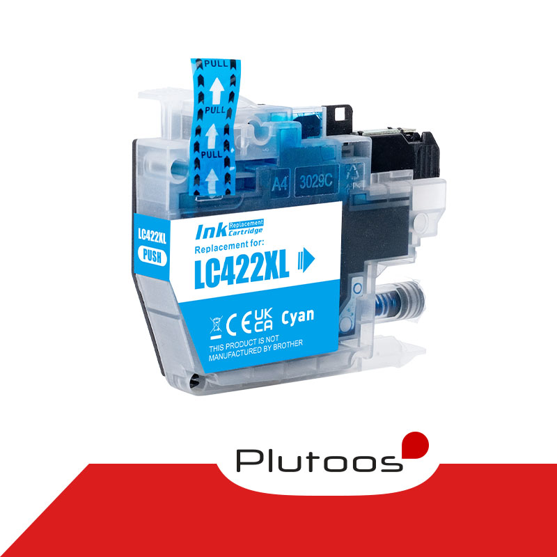 Plutoos LC-422XL Cartucce ciano compatibili con Brother LC422 XL