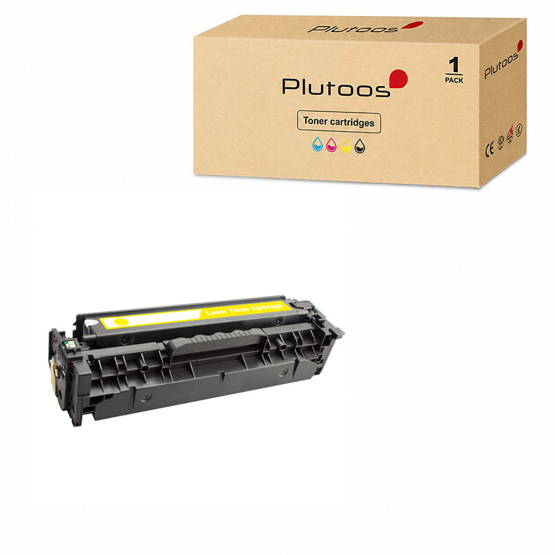 Plutoos 304A Toner Gelb mit Chip – Kompatibel mit HP 304A, HP CC532A, 2800 Seiten