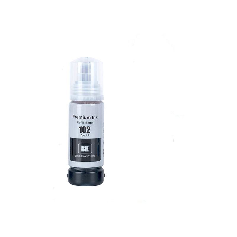 Plutoos 102 Schwarz ink bottle – kompatibel mit Epson, 70 ml für EcoTank ET-2700, ET-2710, ET-2750, ET-3700, ET-3750, ET-4750
