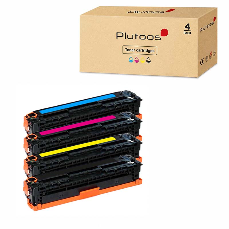 Plutoos 128A Multipack – Kompatibel mit HP 128A HP CE320A CE321A CE323A CE322A 4er-Set BCMY 5900 Seiten gesamt