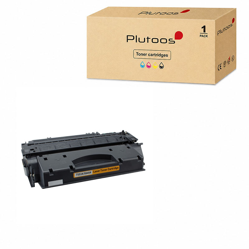 Plutoos 53X Toner Schwarz mit Chip – Kompatibel mit HP 53X, HP Q7553X, 7000 Seiten