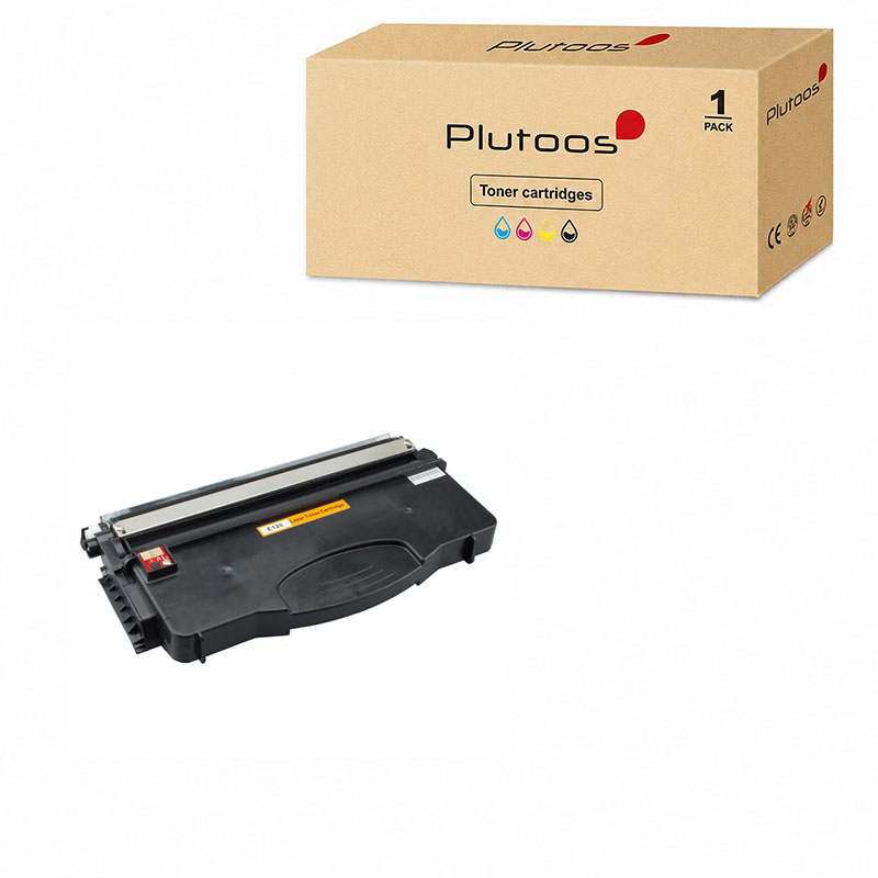 Plutoos E120 Toner Schwarz mit Chip – Kompatibel mit Lexmark E120, Lexmark 12016SE, 3000 Seiten