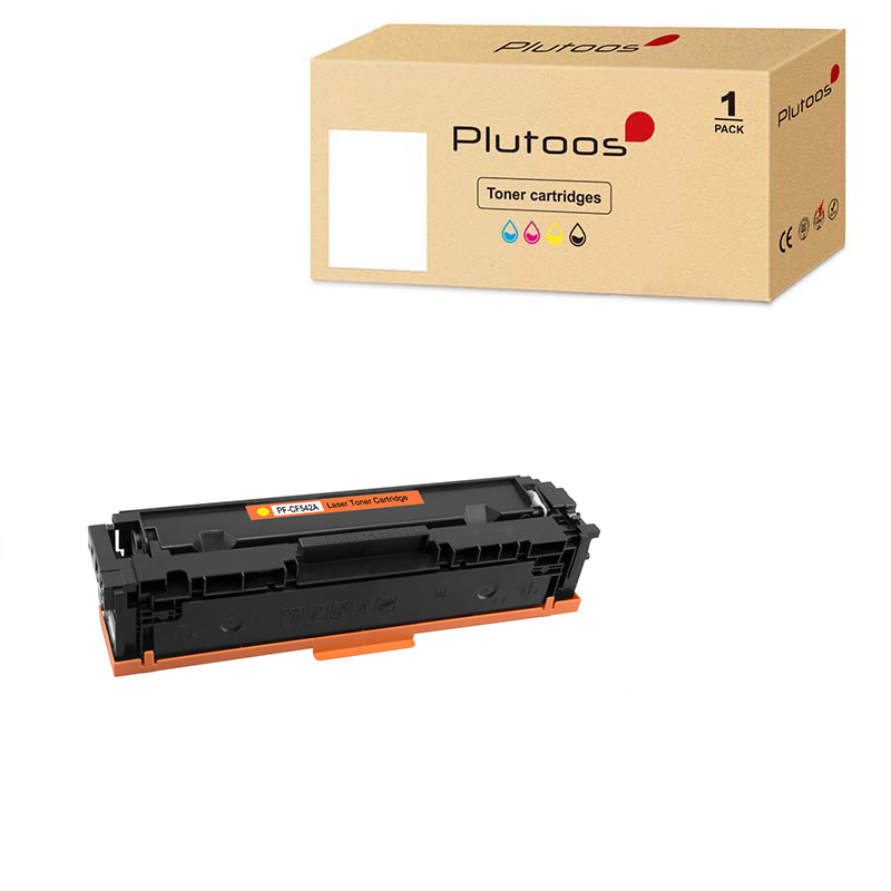 Plutoos 203A Yellow Toner – Compatible with HP 203A, HP CF542A, 1,300 Pages