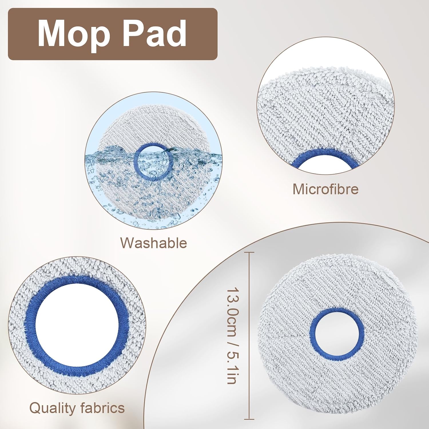 Plutoos 2 × Thermo-Wischpads für Dreame X60 Pro Ultra Complete – Mikrofaser