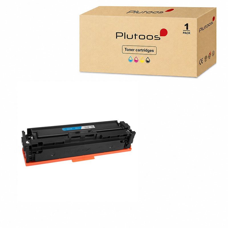 Plutoos 207X W2211X Toner Cyan mit Chip – Kompatibel mit HP M255dw M255nw M283fdn M283fdw, ca. 2’450 Seiten