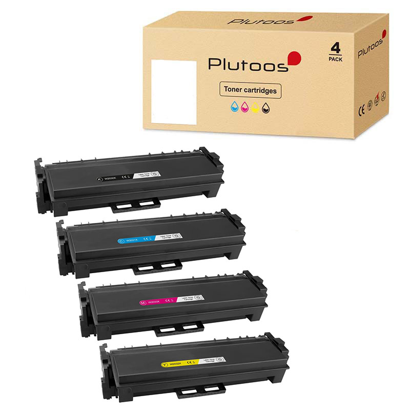 Plutoos 415 Multipack – Kompatibel mit HP 415, HP W2030X W2031X W2032X W2033X, 4er-Set BCMY, 25500 Seiten gesamt