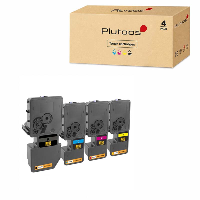 Plutoos TK-5230 Multipack – Kompatibel mit Kyocera TK5230 Kyocera TK-5230K TK-5230C TK-5230M TK-5230Y 4er-Set BCMY 9200 Seiten gesamt