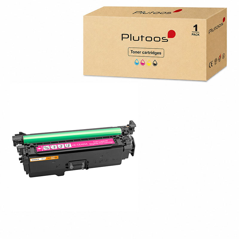Plutoos 507A CE403A Toner Magenta with Chip – Compatible with HP M551 M575 M551dn M575f M570dw, ca. 6’000 pages