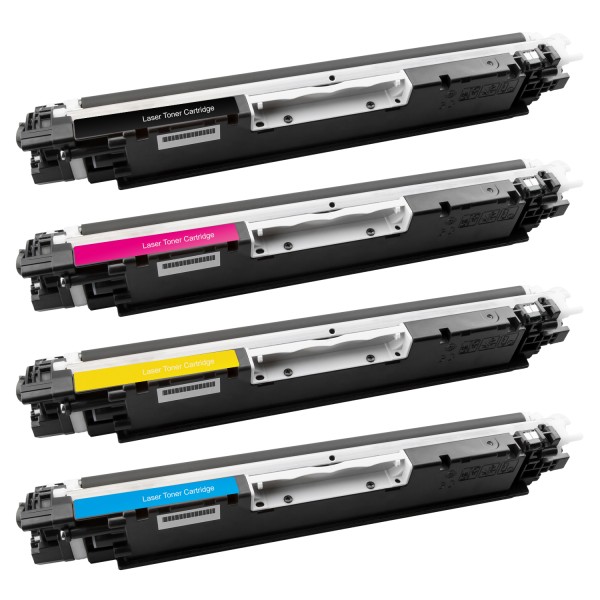 HP CE310A, CE311A, CE312A, CE313A 126A Toner XXL kompatibel, 4er Farbset