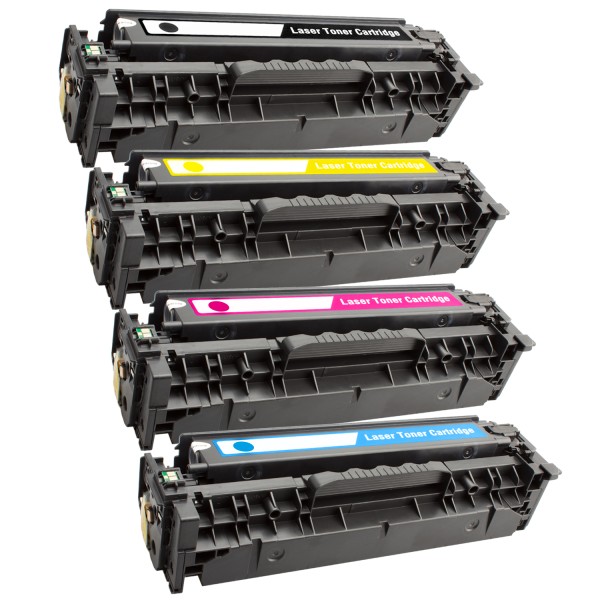 HP CE410X, CE411A, CE412A, CE413A  Toner XXL kompatibel, 4er Farbset